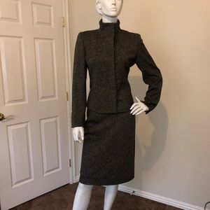 DKNY Vintage Women’s Skirt Suit.  Circa 1995 Beautiful dark gray color.